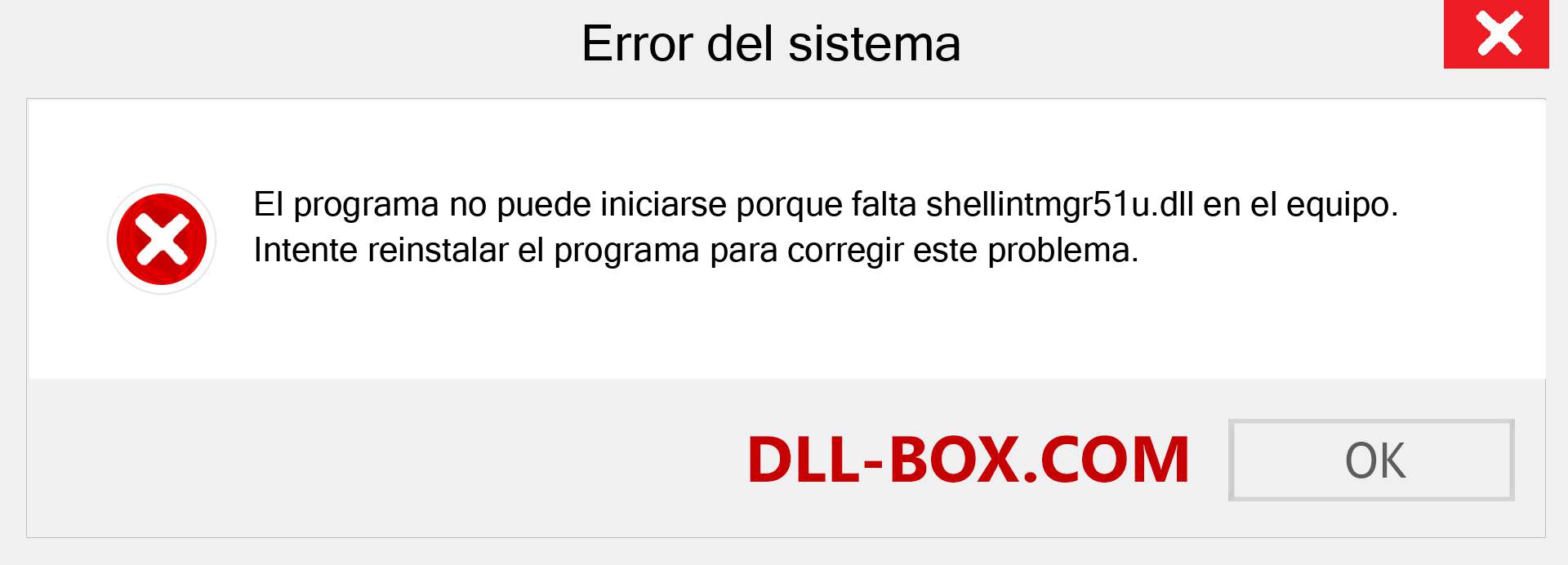 ¿Falta el archivo shellintmgr51u.dll ?. Descargar para Windows 7, 8, 10 - Corregir shellintmgr51u dll Missing Error en Windows, fotos, imágenes